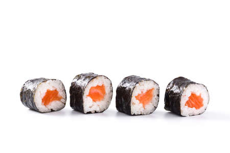 sushi isolated on white backgroundの写真素材
