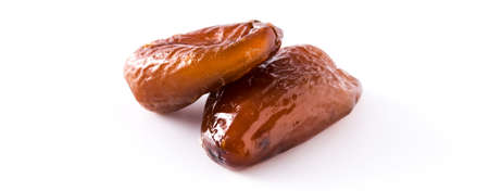 Dates isolated on white background. Close up.