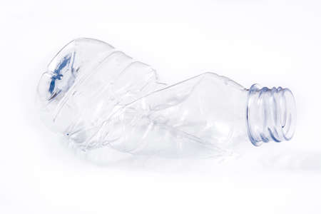 Disposable plastic bottle isolated on white background