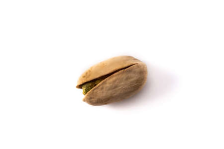 Fresh pistachio on white backgroundの写真素材