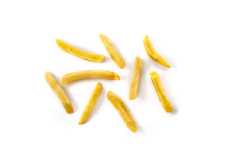 Fried potatoes, french fries isolated on white background