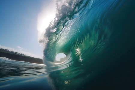 Blue Ocean Wave. Ai generativeの素材