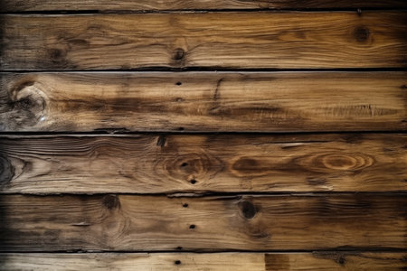 empty rustic wooden table background.の素材