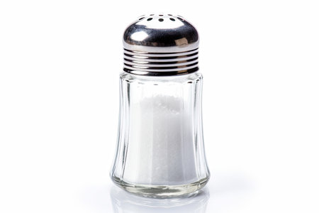 Salt shaker isolated on white background. AI generative.の素材