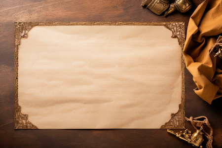 an old paper letter empty for writing. Copy spaceの素材