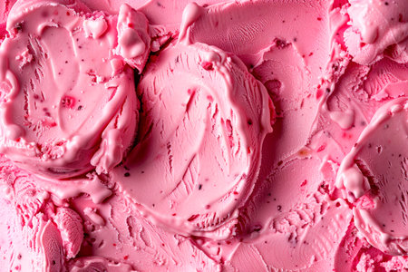 Close up of a colorful surface texture of berry Ice creamの素材