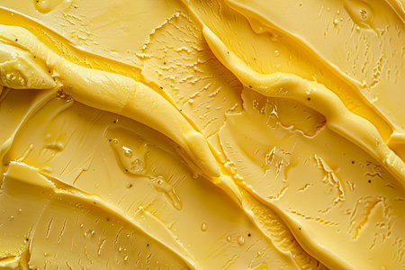 Close up of a yellow surface texture of banana Ice creamの素材