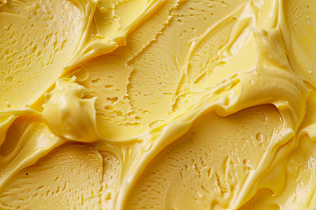 Close up of a yellow surface texture of banana Ice creamの素材