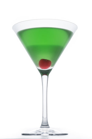 Japanese slipper cocktail isolated on white backgroundの写真素材