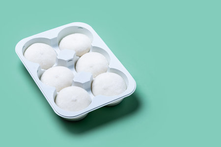 Japanese ice cream mochi on green background