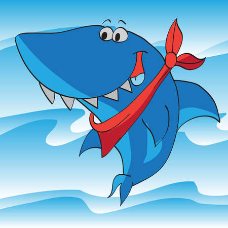 shark funnyのイラスト素材