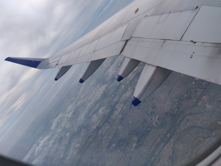 High angle view from the plane like bird eye view