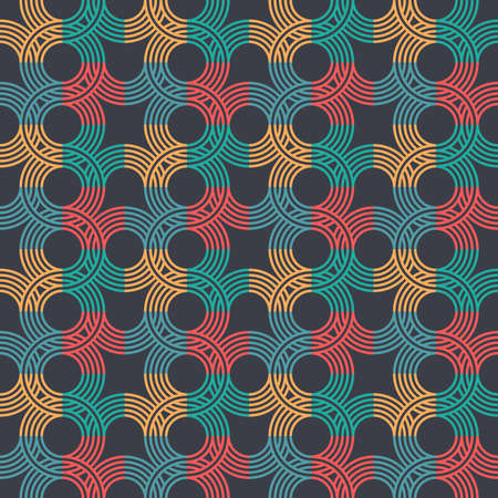 Coloured seamless background circular shapedのイラスト素材