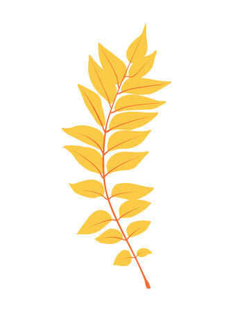 Vector illustration of yellow leafのイラスト素材