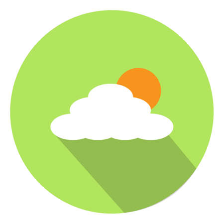 Cloud and sun icon vectorのイラスト素材