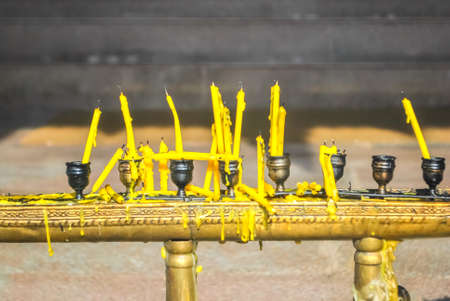Candles at a Thai temple