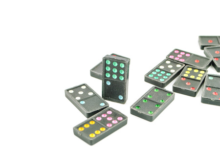 Domino on white background