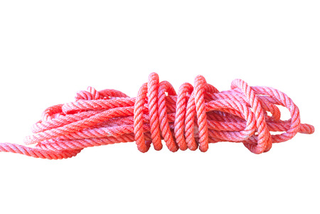 Rope knot isolated on white backgroundの写真素材