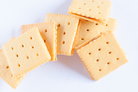 biscuit and cookie isolated on white background