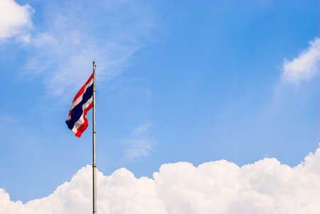 Flag of Thailand on the beautiful sky background.の写真素材