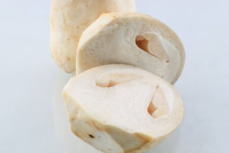 The straw mushroom isolated on white background