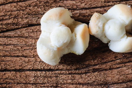 Biscuits on wood. Day light. Background cookiesの写真素材