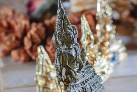 Buddha statues , Face of gold buddha, Thailand ,Asiaの写真素材