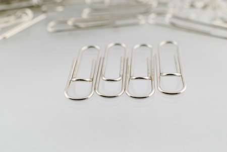 Paper clip isolated on white background imageの写真素材