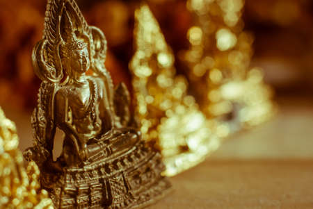 Buddha statues , Face of gold buddha, Thailand ,Asiaの写真素材