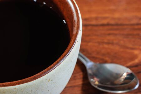 Close-up of a wonderful cup of hot coffeeの写真素材