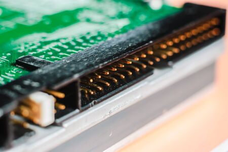 micro electronics main board with processors diodes transistorsの写真素材