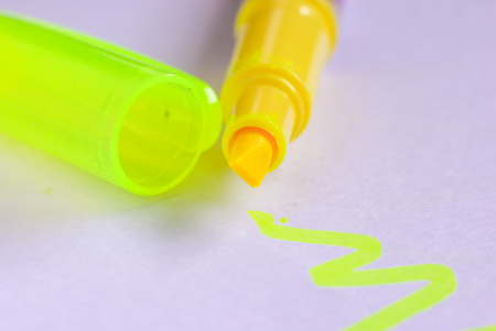 Colorful markers pens isolated on white background.の写真素材
