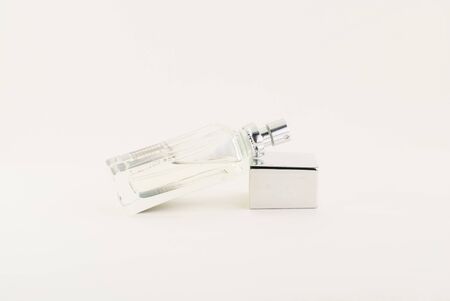 a perfume bottle isolated on white backgroundの写真素材