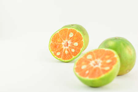 An orange isolated on a white background.