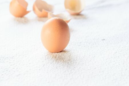 Brown chicken egg isolated on white.,chicken eggs