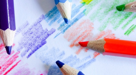 Pencil color on backgroundの素材