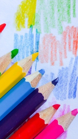 Pencil color on backgroundの素材