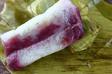 Thai style dessert made from banana and sticky rice