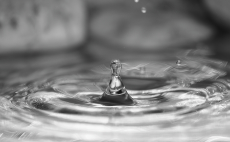 beautiful fresh drop water in fresh nature on backgroundの写真素材
