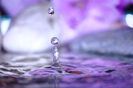 beautiful fresh drop water in fresh nature on backgroundの写真素材