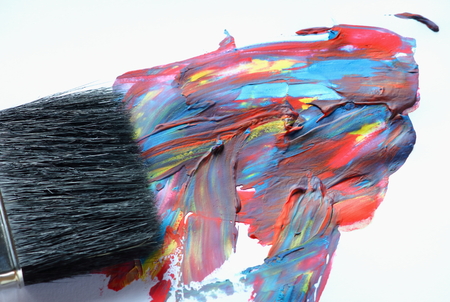 Texture mixed oil paints in different colors for background