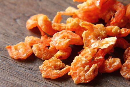 Heap of dried shrimp fish at the traditionalの写真素材
