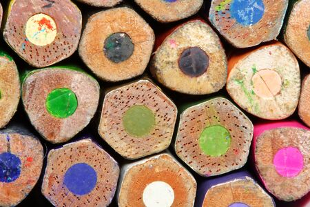 many pencil color for drawing in macro for backgroundの写真素材