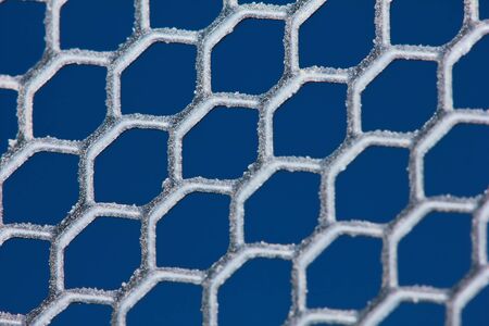 old abstract steel grating in macro for backgroundの写真素材