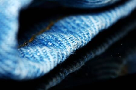 beautiful blue texture of cloth in abstract macro for beautiful  backgroundの写真素材