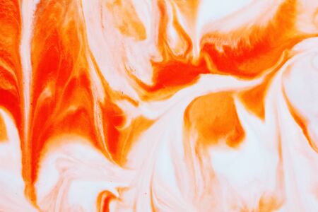 beautiful mix orange and white water color for abstract and texture for bakcground