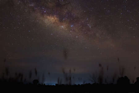 beautiful milky way in dark night