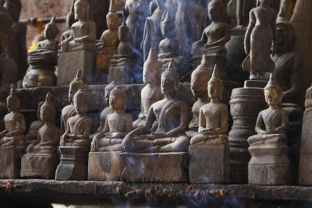 Buddha caves in Laosのeditorial素材