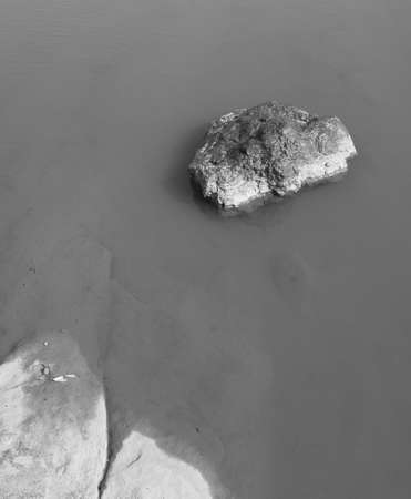 nature stones in water (B&W)
