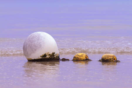 buoy boat on the beach